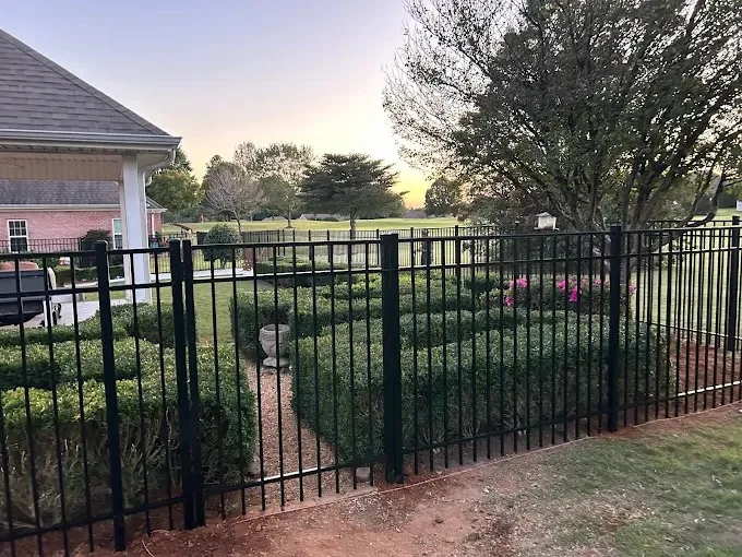 Black ornamental iron estate fence in Franklin, TN