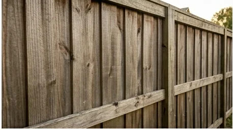 Board-on-board cedar privacy fence detail in Williamson County, TN